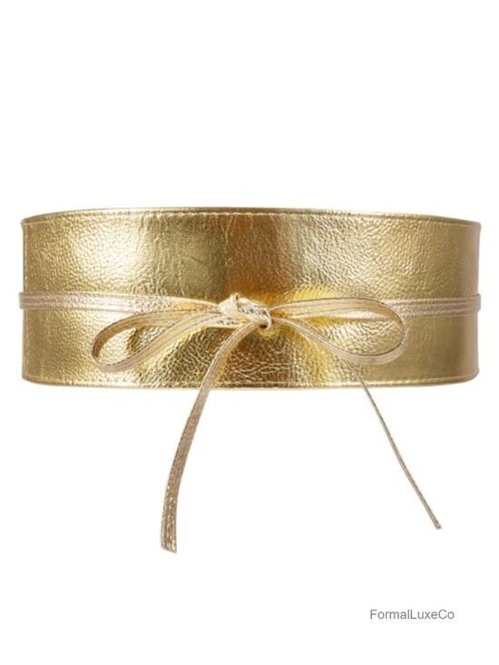 Accessories - Women's Faux Leather Obi Belt Wrap Around Waist Cinch Belt Dress Accessory
